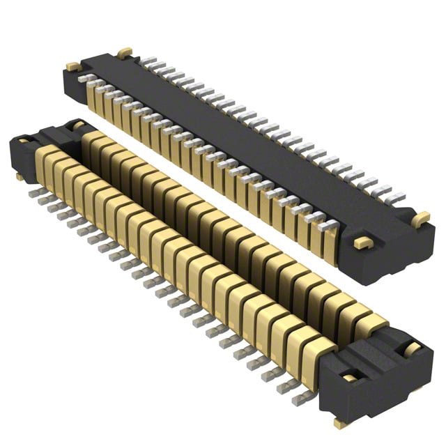 46 Position Connector Header, Center Strip Contacts Surface Mount Gold